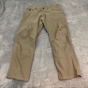Kuhl Revolvr Tan Vintage Patina Dye Outdoor Hiking Pants Men Size 34x30